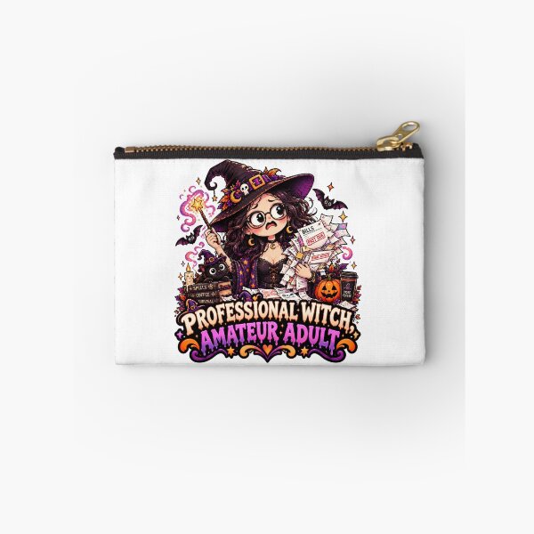 Item preview, Professional Witch Amateur Adult Halloween Shirt – Funny Witch Coffee & Bills Design designed and sold by Pixanova.