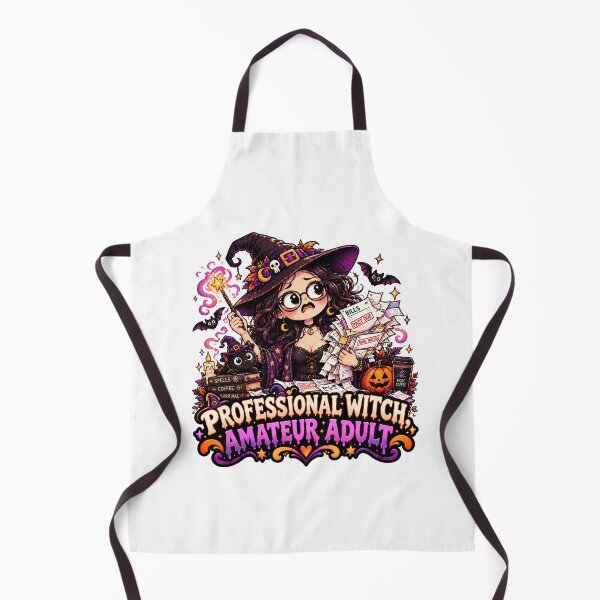 Artikelvorschau, Professionelles Hexen-Amateur-Halloween-Shirt für Erwachsene – Lustiges Hexen-Kaffee-und-Rechnungen-Design entworfen und verkauft von Pixanova.