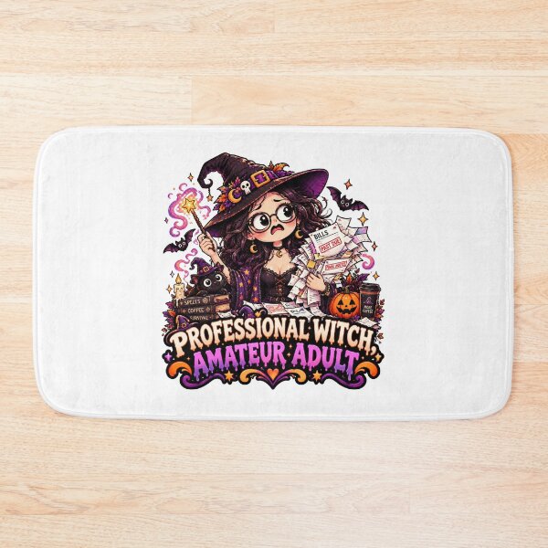 Item preview, Professional Witch Amateur Adult Halloween Shirt – Funny Witch Coffee & Bills Design designed and sold by Pixanova.