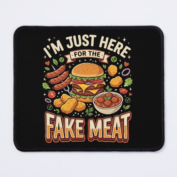 Item preview,  Funny Vegan I’m Just Here For The Fake Meat Gift For Vegan Food Lovers designed and sold by AmeliaShirts.