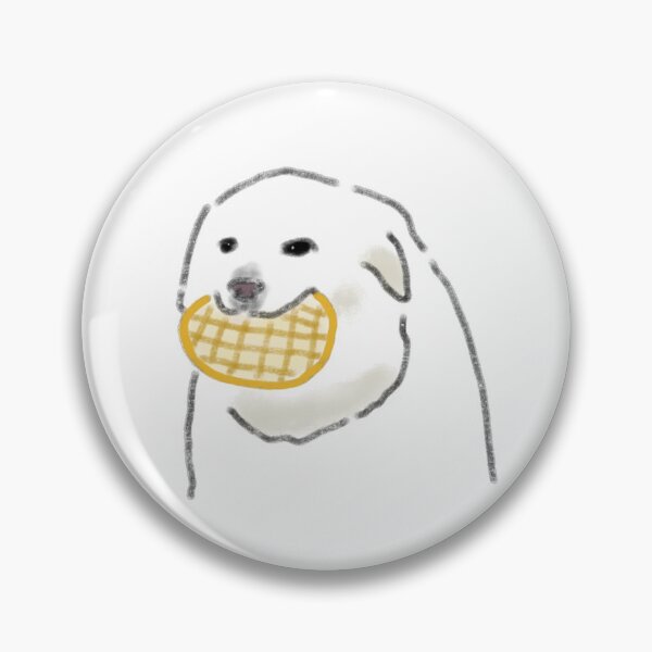 Item preview, White Dog Holding Waffle In Mouth designed and sold by raun.draw.