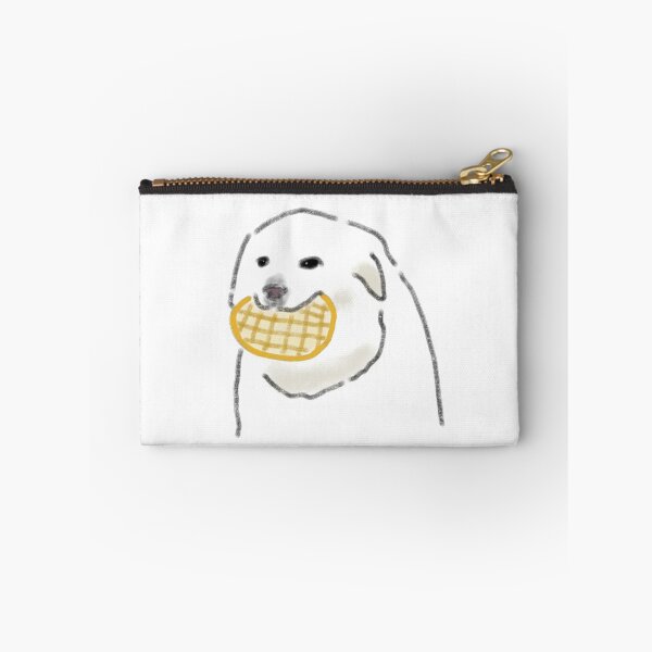 Item preview, White Dog Holding Waffle In Mouth designed and sold by raun.draw.
