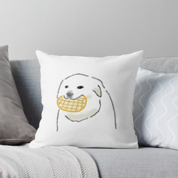 Item preview, White Dog Holding Waffle In Mouth designed and sold by raun.draw.