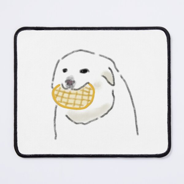 Item preview, White Dog Holding Waffle In Mouth designed and sold by raun.draw.