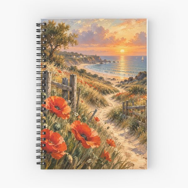 Item preview, Sunset Path Through the Poppies designed and sold by elarisstudio.