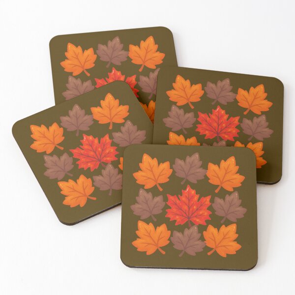 Item preview, Autumn Maple Leaves Earthy Walnut Brown Seamless Pattern Art designed and sold by ​Jyoti Digital Artist.