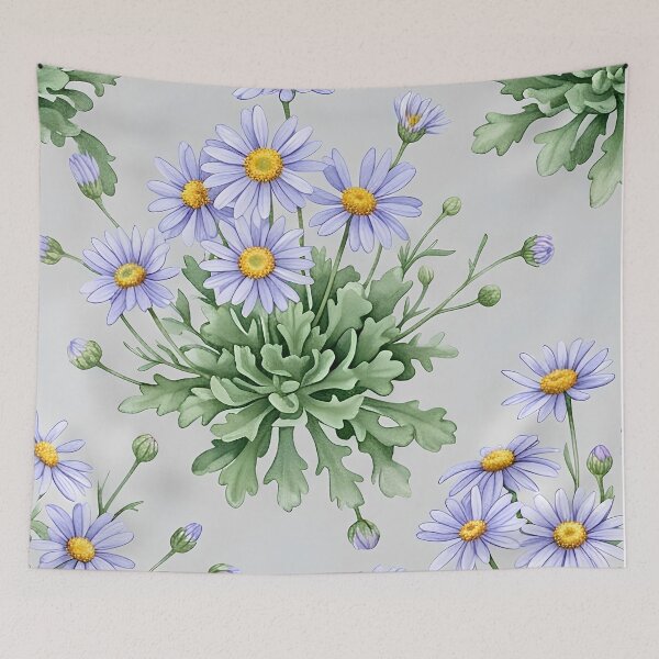 Item preview, Swan River Daisy Periwinkle Blue Botanical Pattern designed and sold by Studio BC.