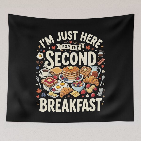 Item preview, Funny Vegan I’m Just Here For The Second Breakfast Gift For Vegan Food Lovers designed and sold by AmeliaShirts.