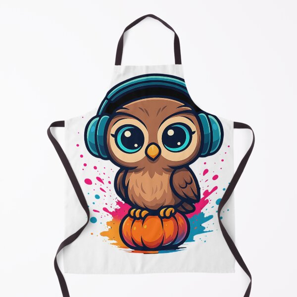 Item preview, Cute owl with headphones on a pumpkin designed and sold by niedi18.