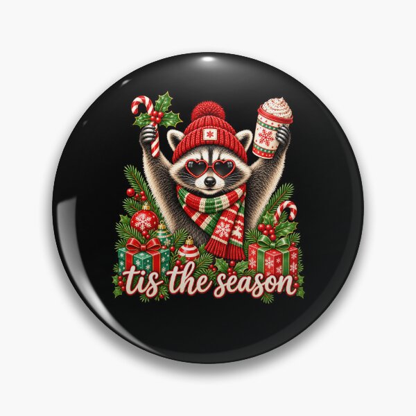 Item preview, Tis The Season Christmas Raccoon designed and sold by TheIMES.