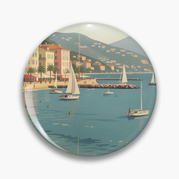 Item preview, Mediterranean beach, vintage illustration designed and sold by sabellet.