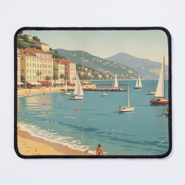Item preview, Mediterranean beach, vintage illustration designed and sold by sabellet.