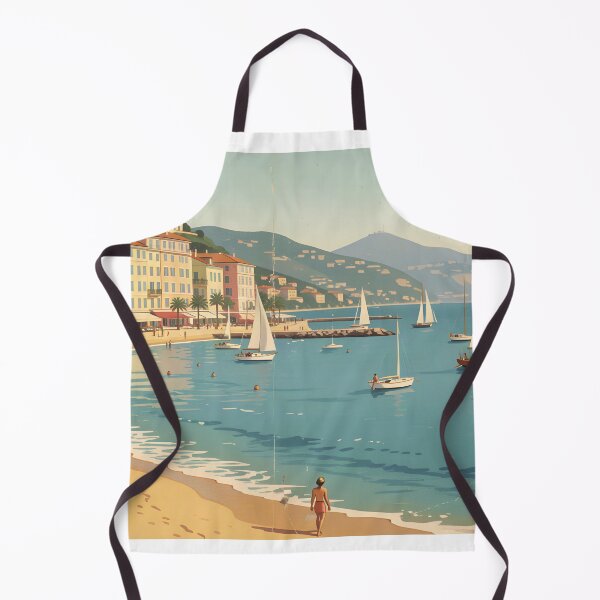 Item preview, Mediterranean beach, vintage illustration designed and sold by sabellet.