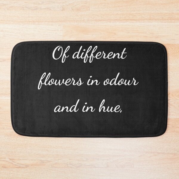 Item preview, “Of different flowers in odour and in hue,” - handwriting white designed and sold by ariksworld.
