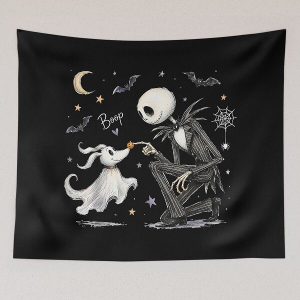 Item preview, Zero Dog Boop Halloween Skeleton Spooky Ghost  designed and sold by River Silva.