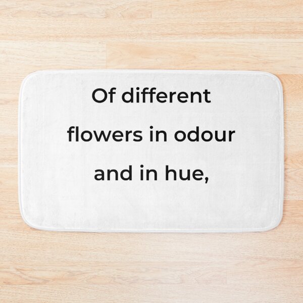 Item preview, “Of different flowers in odour and in hue,” - print black designed and sold by ariksworld.