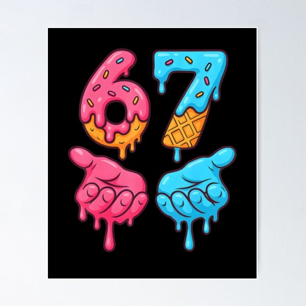 Item preview, Six Seven Ice Cream Drip 67 Gen Alpha Slang 6 7  designed and sold by ghanagjkiyf.