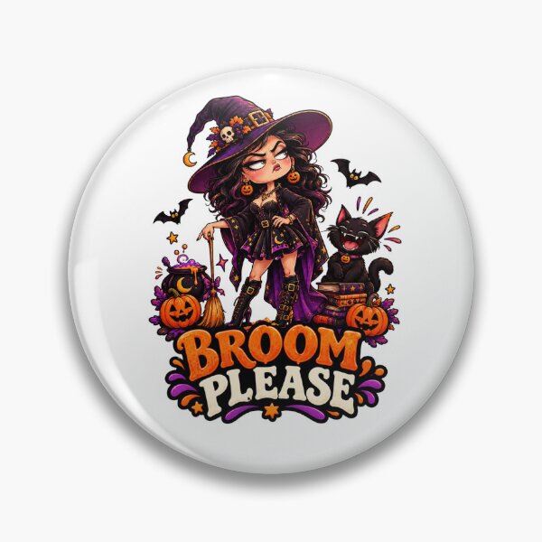 Item preview, Broom Please Halloween Witch Shirt | Funny Witch Cat Halloween Design designed and sold by Pixanova.