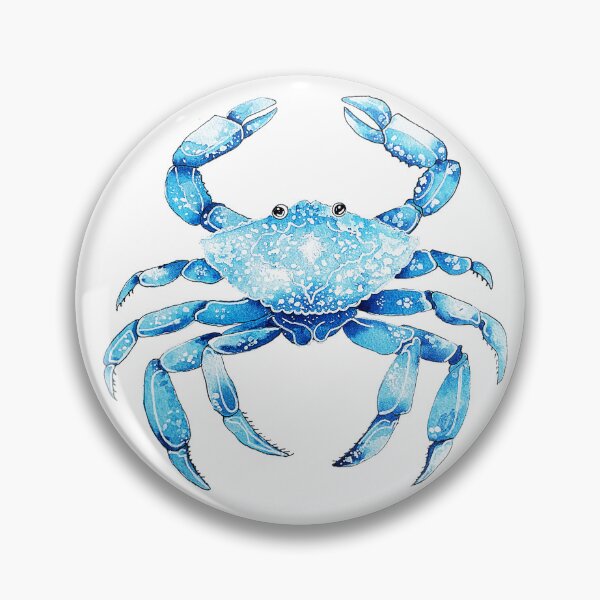 Item preview, Blue Crab Watercolour Illustration designed and sold by Wild Thistle Art.