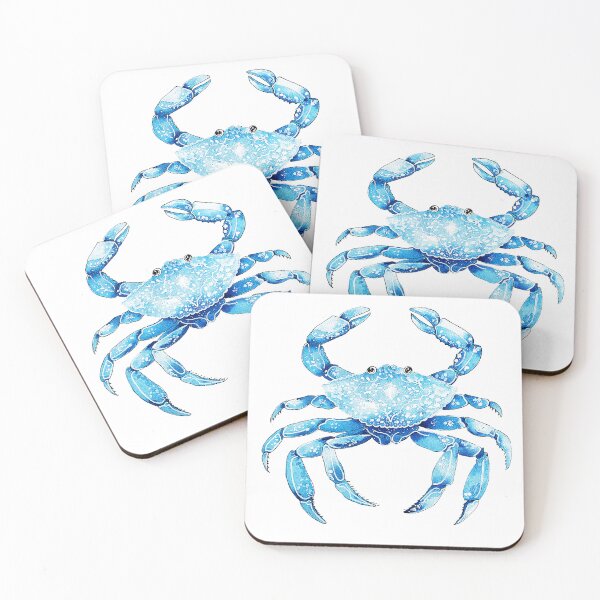 Item preview, Blue Crab Watercolour Illustration designed and sold by Wild Thistle Art.