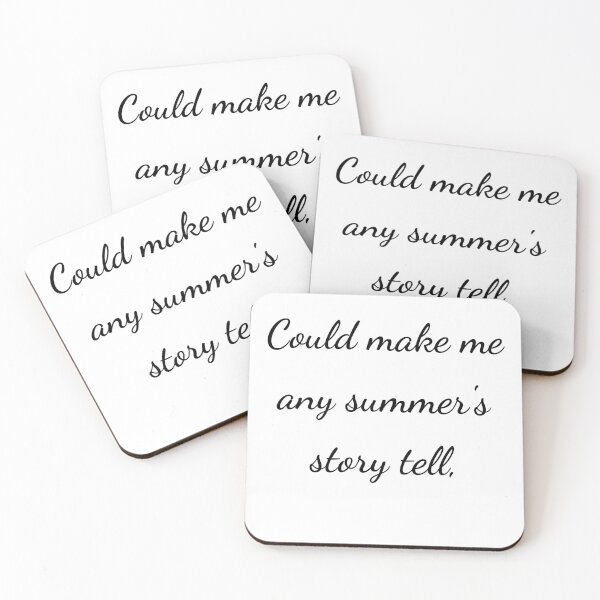 Item preview, “Could make me any summer’s story tell,” - handwriting black designed and sold by ariksworld.