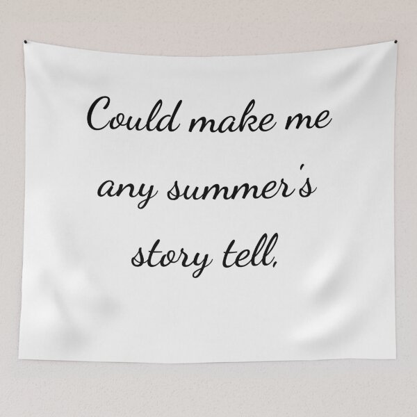 Item preview, “Could make me any summer’s story tell,” - handwriting black designed and sold by ariksworld.