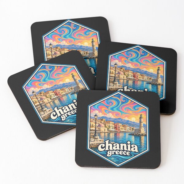 Item preview, Chania Crete Greece Trippy Art Travel designed and sold by TomFrontierArt.