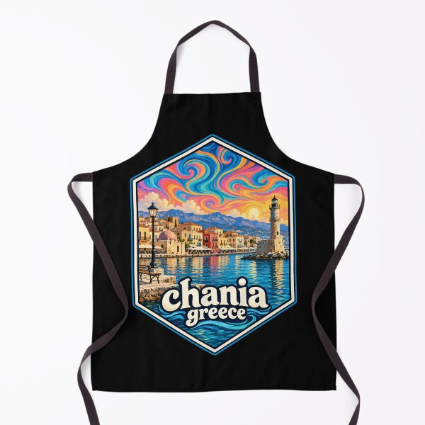 Item preview, Chania Crete Greece Trippy Art Travel designed and sold by TomFrontierArt.