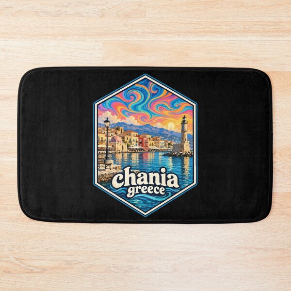 Item preview, Chania Crete Greece Trippy Art Travel designed and sold by TomFrontierArt.