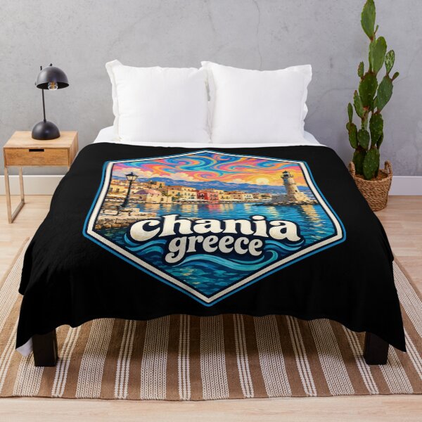 Item preview, Chania Crete Greece Trippy Art Travel designed and sold by TomFrontierArt.