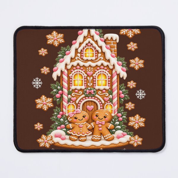 Item preview, Cute Christmas Pastel Gingerbread House Couple designed and sold by Cute & Sassy Custom Gifting Boutiques.