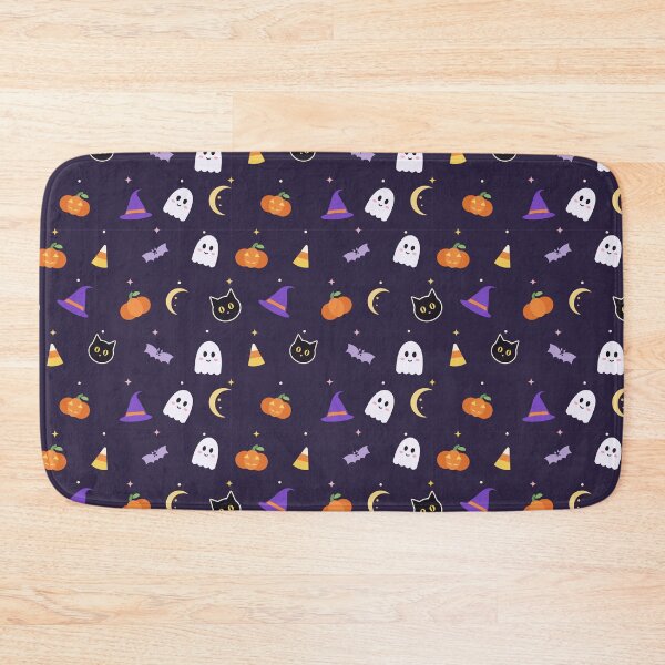 Item preview, Cute Halloween Pattern – Ghosts, Pumpkins, Black Cats and Bats designed and sold by Aurora Prints.