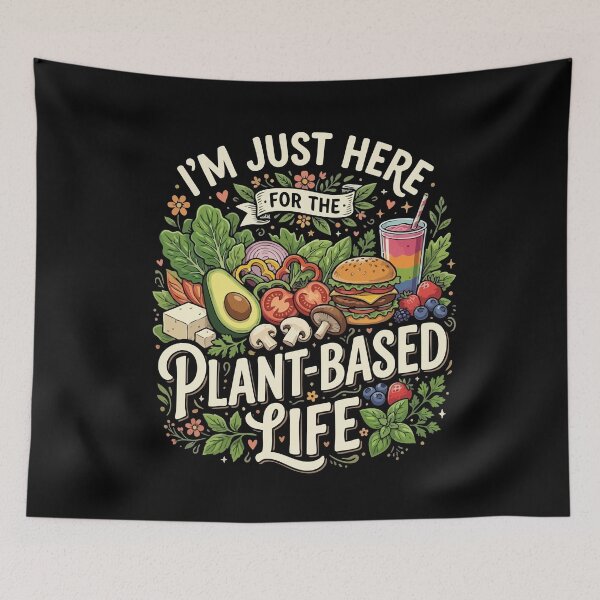 Item preview, Funny Vegan I’m Just Here For The Plant-Based Life Gift For Vegan Food Lovers designed and sold by AmeliaShirts.