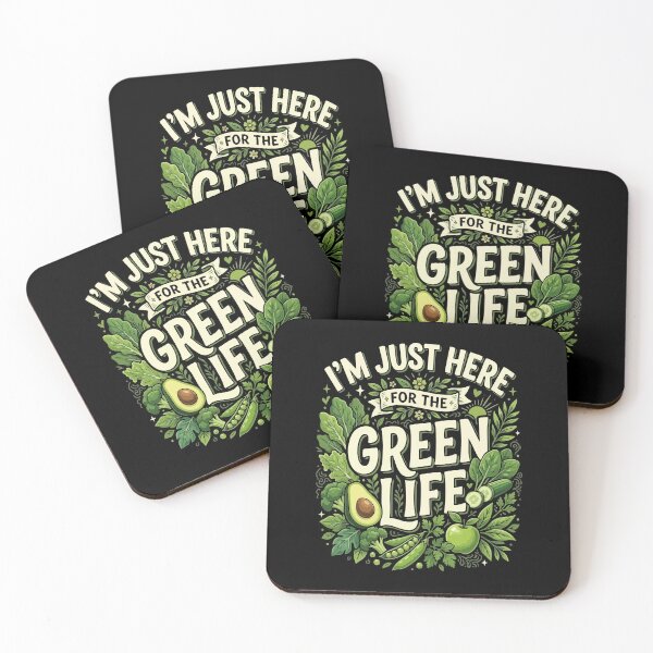 Item preview,  Funny Vegan I’m Just Here For The Green Life Gift For Vegan Food Lovers designed and sold by AmeliaShirts.