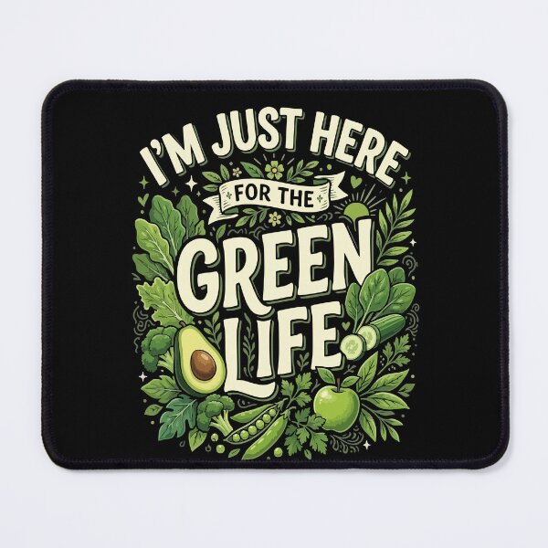 Item preview, Funny Vegan I’m Just Here For The Green Life Gift For Vegan Food Lovers designed and sold by AmeliaShirts.