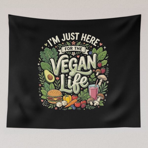 Item preview, Funny Vegan I’m Just Here For The Vegan Life Gift For Vegan Food Lovers designed and sold by AmeliaShirts.