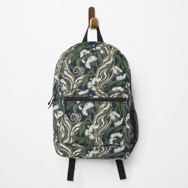 Item preview, Art Nouveau Flowering Gum Deep Indigo Floral Pattern designed and sold by Studio BC.