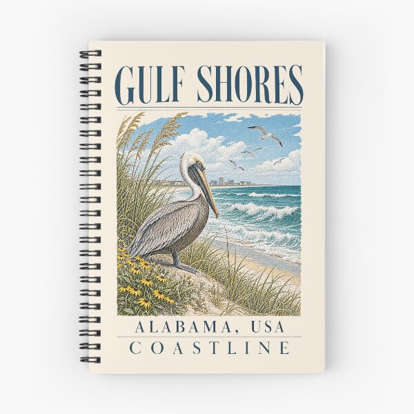 Item preview, Gulf Shores, Alabama, USA [Vintage Illustration] designed and sold by elektronen.