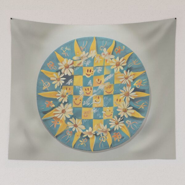 Item preview, Retro Daisy Grid designed and sold by ONYX Pixee.