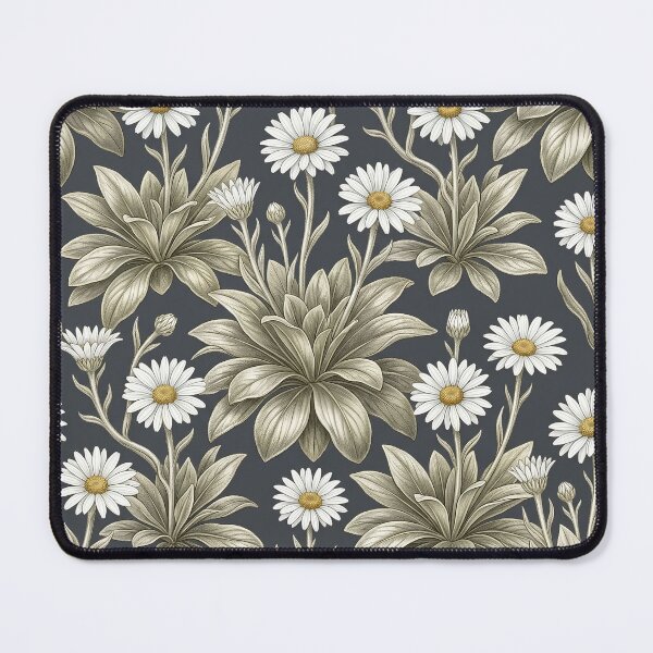 Item preview, Arts & Crafts White Daisy Medallion Charcoal Pattern designed and sold by Studio BC.