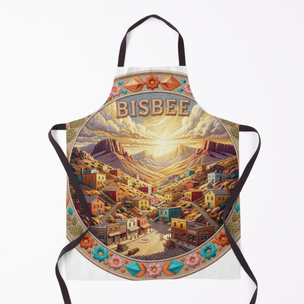 Item preview, Bisbee Arizona USA Historic Mining Town Embroidered Patch Sticker designed and sold by Imaginarium of Chaos falcon88 .
