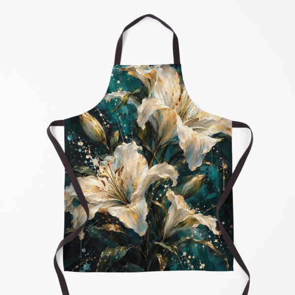 Item preview, White Lilies on Deep Green designed and sold by elarisstudio.