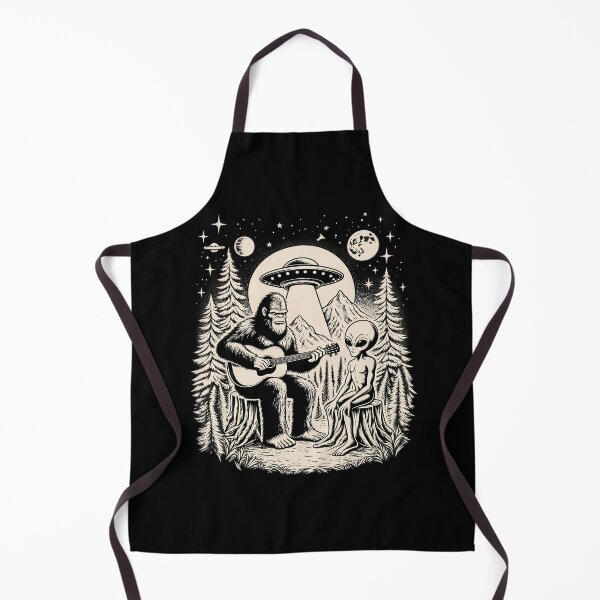 Item preview, Bigfoot Plays Guitar with Alien and UFO, Funny Conspiracy designed and sold by Nature Explore Game.