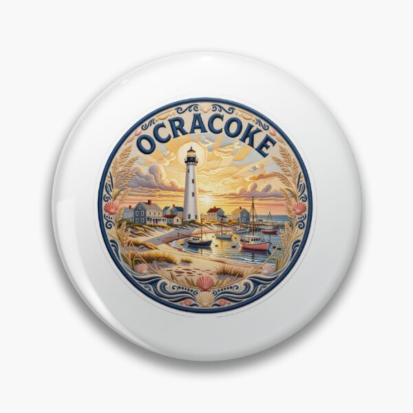 Aperçu de l'œuvre Ocracoke, Caroline du Nord, États-Unis, Outer Banks, Île, Écusson brodé créée et vendue par Imaginarium of Chaos falcon88 .