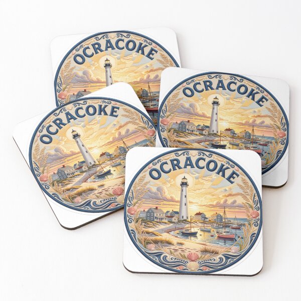 Item preview, Ocracoke North Carolina USA Outer Banks Island Embroidered Patch Sticker designed and sold by Imaginarium of Chaos falcon88 .