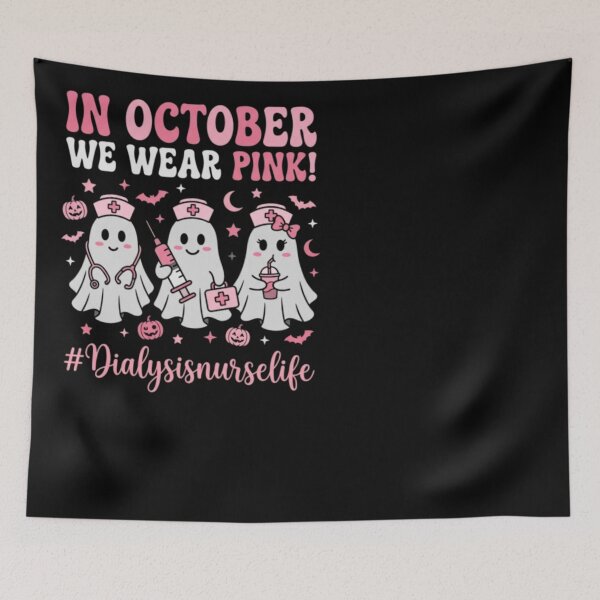 Item preview, Retro Spooky Dialysis Nurse Ghost for October Shifts designed and sold by ghanagjkiyf.