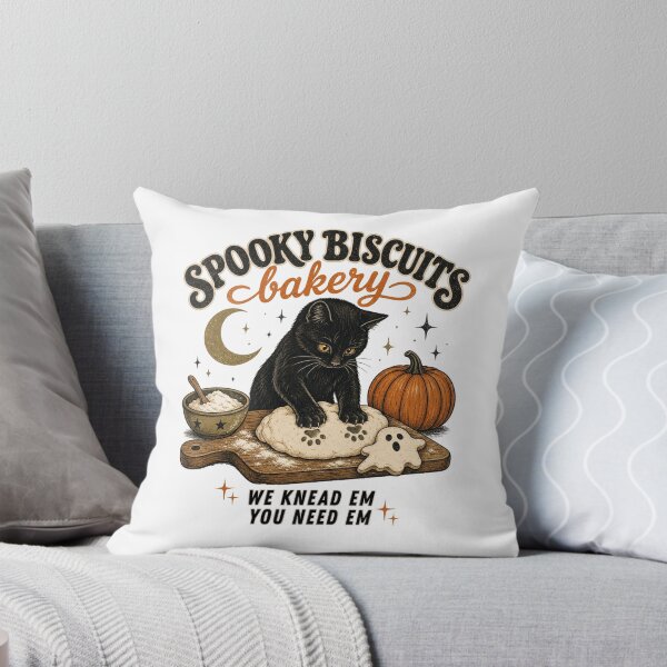 Item preview, Spooky Biscuits Bakery Vintage Black Cat Halloween Art designed and sold by SedaMythica.