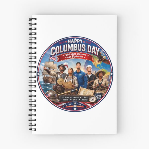 Item preview, Happy Columbus Day - Celebrating Discovery and Exploration designed and sold by Nela-&-Lena.