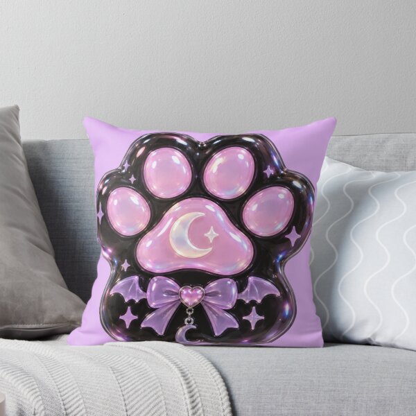 Item preview, Pink Gothic Cat Paw Moon Bow designed and sold by Artistprinter.
