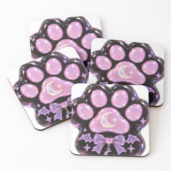 Item preview, Pink Gothic Cat Paw Moon Bow designed and sold by Artistprinter.